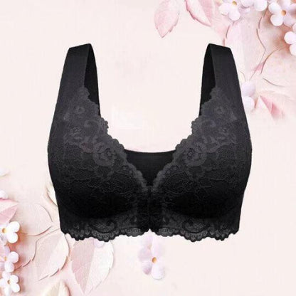 LuxeLace Women's Breathable Gathered Lace Underwear - Non-Steel Comfort Fit - MANDOTOS