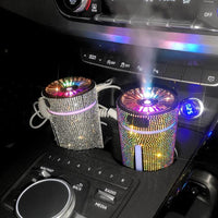 Mandotos luxury diamond car humidifier with LED light and aromatherapy diffuser for fresh air and relaxing ambiance in vehicle