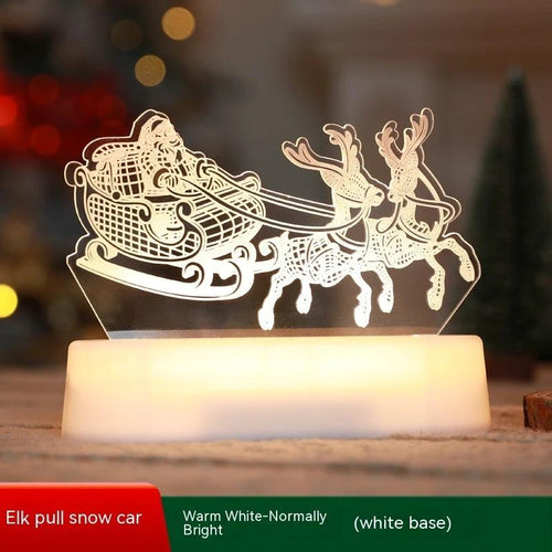 MANDOTOS Christmas 3D LED Acrylic Night Light Ornament Festive Holiday Decor Gift Idea For Kids - MANDOTOS