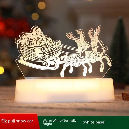MANDOTOS Christmas 3D LED Acrylic Night Light Ornament Festive Holiday Decor Gift Idea For Kids - MANDOTOS