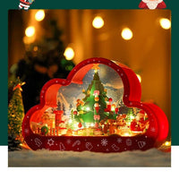 Mandotos Christmas Cloud Night Lamp With LED Lights Mirror Frame Assembled Building Blocks - MANDOTOS