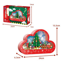 Mandotos Christmas Cloud Night Lamp With LED Lights Mirror Frame Assembled Building Blocks - MANDOTOS
