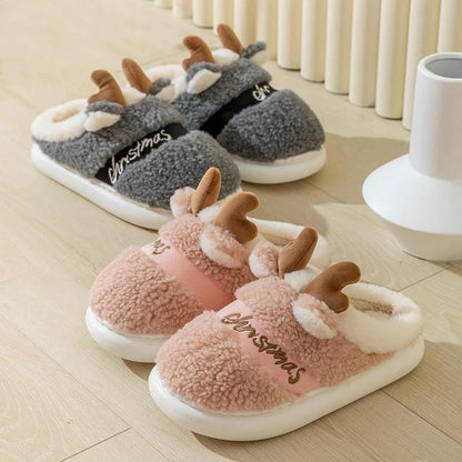 Mandotos Christmas Elk Slippers Cozy Winter Home Slippers - MANDOTOS