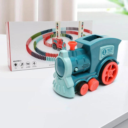 Mandotos Domino Train Toy Electric Automatic Building Blocks Set for Creative STEM Learning - MANDOTOS