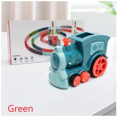 Mandotos Domino Train Toy Electric Automatic Building Blocks Set for Creative STEM Learning - MANDOTOS