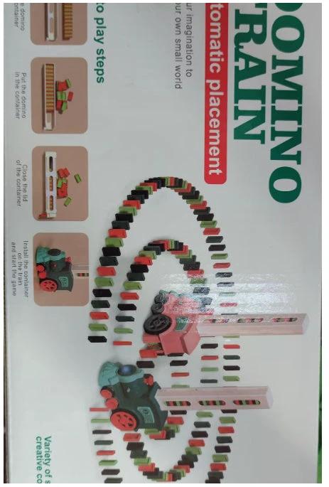 Mandotos Domino Train Toy Electric Automatic Building Blocks Set for Creative STEM Learning - MANDOTOS