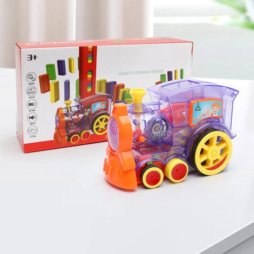 Mandotos Domino Train Toy Electric Automatic Building Blocks Set for Creative STEM Learning - MANDOTOS
