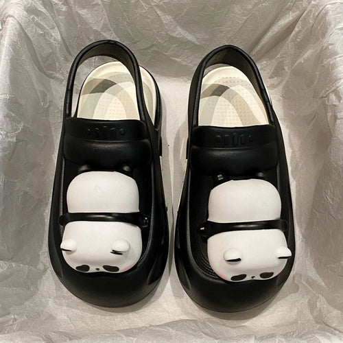 Mandotos Panda Lamp Light Up Slippers Sandals For Women EVA Comfort Non Slip Sole Summer - MANDOTOS