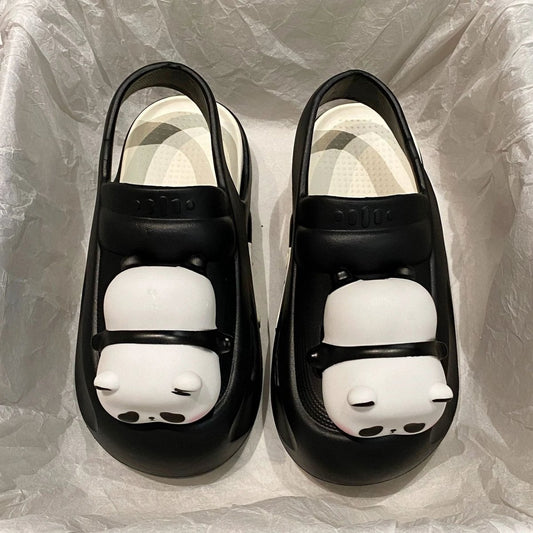 Mandotos Panda Lamp Light Up Slippers Sandals For Women EVA Comfort Non Slip Sole Summer - MANDOTOS