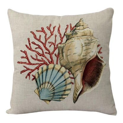 Mandotos Sea Turtle Printed Cushion Covers Linen Throw Pillow Cases For Home Decor Sofa Chair - MANDOTOS