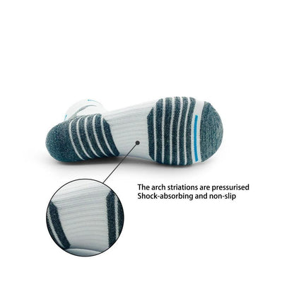 Men's Padded Ankle Socks - 6 Pairs of Performance Sports Running Socks for All-Day Comfort - MANDOTOS