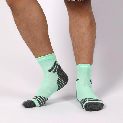 Men's Padded Ankle Socks - 6 Pairs of Performance Sports Running Socks for All-Day Comfort - MANDOTOS