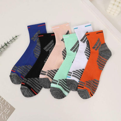 Men's Padded Ankle Socks - 6 Pairs of Performance Sports Running Socks for All-Day Comfort - MANDOTOS
