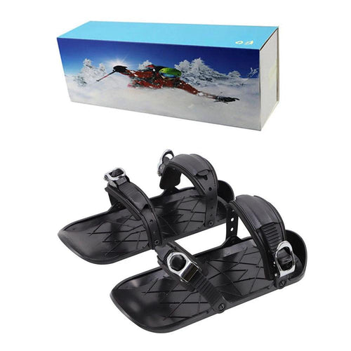 Mini Ski Skates - Portable Short Skiboard Adjustable for Snow - MANDOTOS
