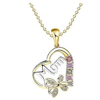 Mandotos mother's day gift ring featuring a hollow heart, English letter love design, rhinestone butterfly embellishments, jewelry accessory.