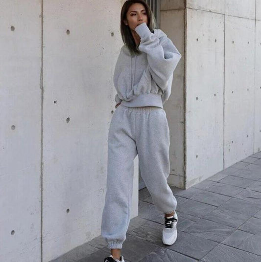 New Style Autumn And Winter Women's New Casual Hoodie Coat Sports Suit - MANDOTOS