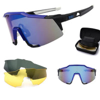 Mandotos polarized men's riding sunglasses with black frames and tinted lenses, designed for outdoor protection and style.