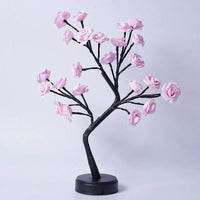 Rose Flower Tree Table Lamp - USB Fairy Desk Night Light - MANDOTOS