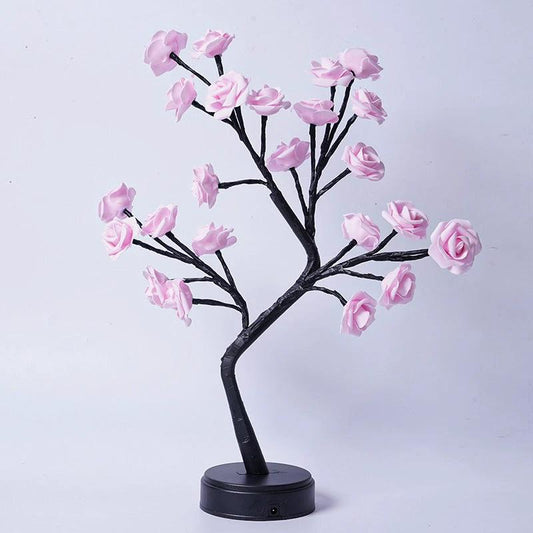 Rose Flower Tree Table Lamp - USB Fairy Desk Night Light - MANDOTOS