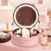 Round Smart LED Makeup Bag - Mirror Lights Travel Organizer - MANDOTOS