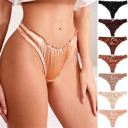 Satin Cotton T-Back Underwear for Women – Luxurious Comfort & Effortless Style by [Brand Name] - MANDOTOS