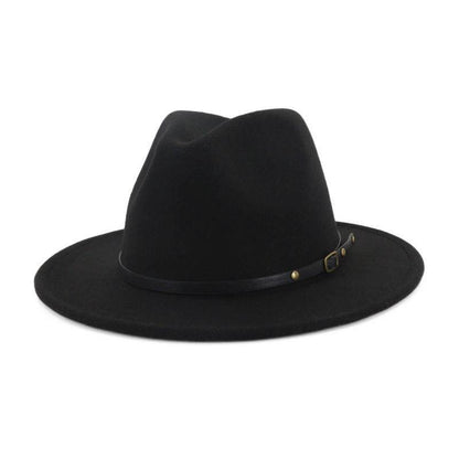 Stylish Fedora Hat - Trendy Color-Blocked Wool Design for a Chic Look - MANDOTOS