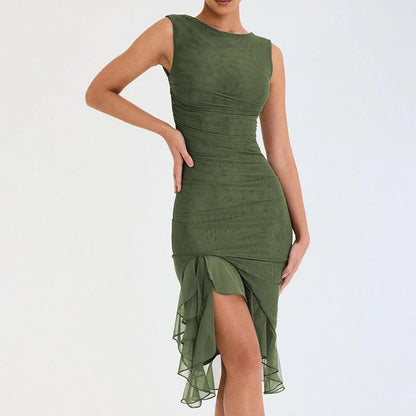 Summer Slim Skinny Sleeveless Dress For Women Fashion Party Club Dresses - MANDOTOS