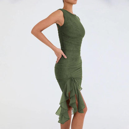 Summer Slim Skinny Sleeveless Dress For Women Fashion Party Club Dresses - MANDOTOS