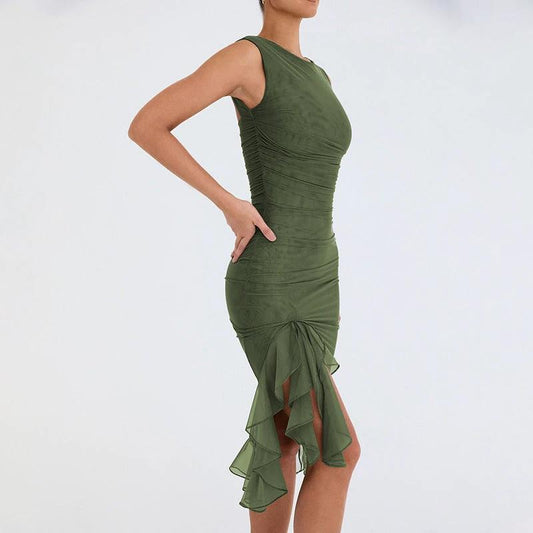 Summer Slim Skinny Sleeveless Dress For Women Fashion Party Club Dresses - MANDOTOS