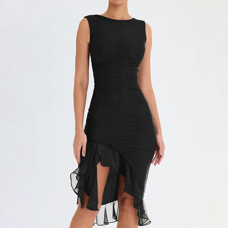 Summer Slim Skinny Sleeveless Dress For Women Fashion Party Club Dresses - MANDOTOS