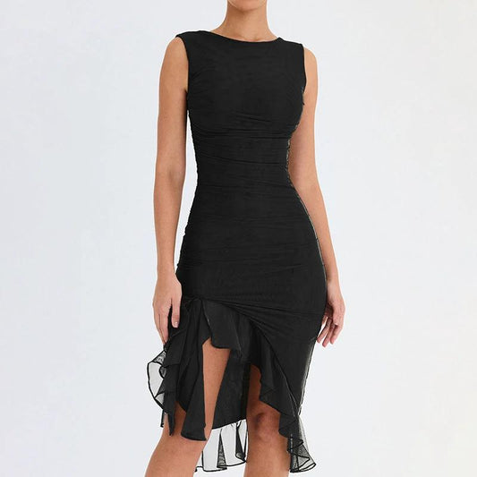 Summer Slim Skinny Sleeveless Dress For Women Fashion Party Club Dresses - MANDOTOS