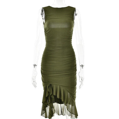Summer Slim Skinny Sleeveless Dress For Women Fashion Party Club Dresses - MANDOTOS
