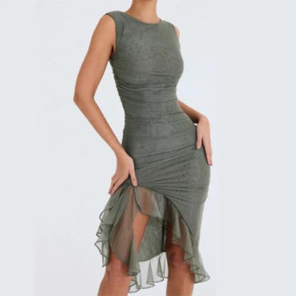 Summer Slim Skinny Sleeveless Dress For Women Fashion Party Club Dresses - MANDOTOS