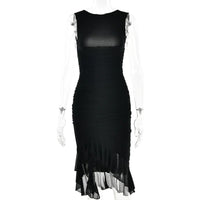 Mandotos summer slim skinny sleeveless dress for women, perfect for fashion, parties, and club outings.