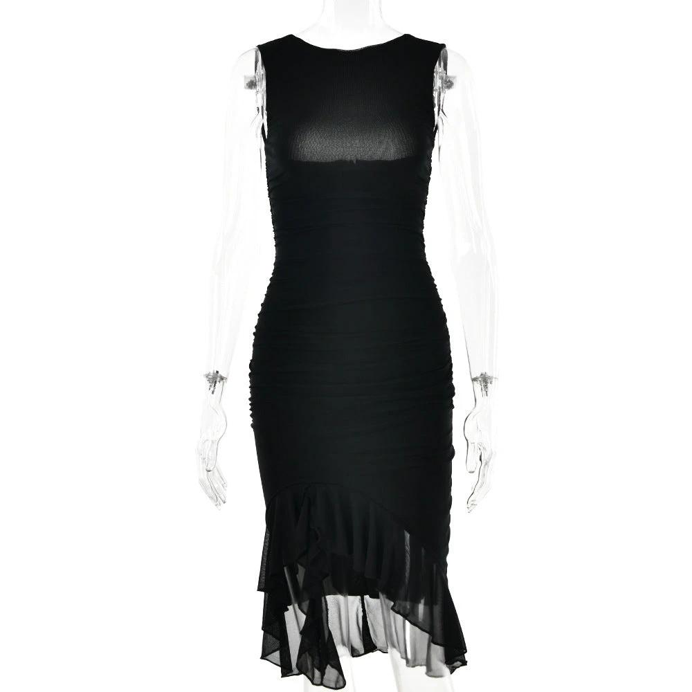 Summer Slim Skinny Sleeveless Dress For Women Fashion Party Club Dresses - MANDOTOS