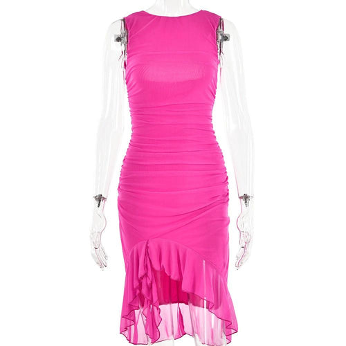 Summer Slim Skinny Sleeveless Dress For Women Fashion Party Club Dresses - MANDOTOS