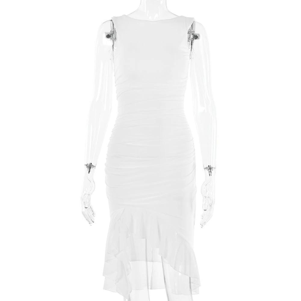 Summer Slim Skinny Sleeveless Dress For Women Fashion Party Club Dresses - MANDOTOS