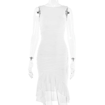 Summer Slim Skinny Sleeveless Dress For Women Fashion Party Club Dresses - MANDOTOS