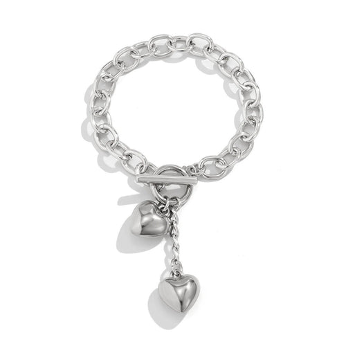Thick Chain Lock and Key Pendant Necklace - Trendy Fashion Jewelry - MANDOTOS