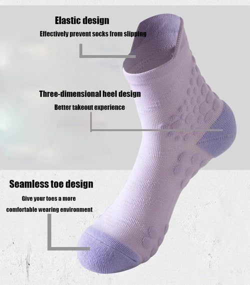 TrailBliss Women's Crew Socks - 6 Pairs Cushioned Compression, Anti-Odor & Breathable for Hiking, Running, Fitness, and Cycling - MANDOTOS