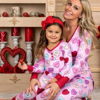 Valentine's Day Love Print Pajamas - Parent Child Matching Set - MANDOTOS