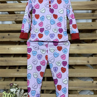 Valentine's Day Love Print Pajamas - Parent Child Matching Set - MANDOTOS
