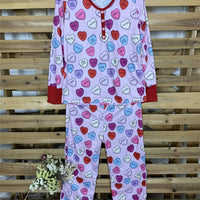 Valentine's Day Love Print Pajamas - Parent Child Matching Set - MANDOTOS