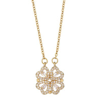 Mandotos Four-leaf Clover titanium steel necklace with non-fading, light luxury design, showcasing a delicate charm on a chain.