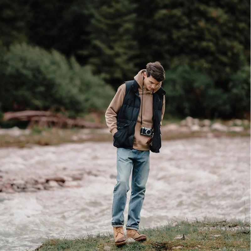 White Duck Down Vest - Ultra-Effective Three-Proof Jacket for Men - MANDOTOS