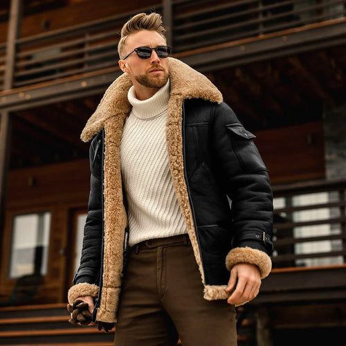 Winter Jacket Mens Military Fleece Warm Jackets Male Fur Collar Coats Army Tactical Jacket - MANDOTOS