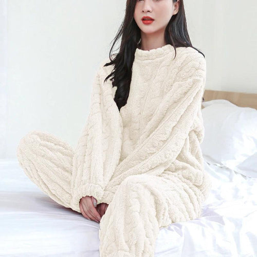 Winter Pajamas Set - Thickened Coral Velvet Warm Homewear - MANDOTOS