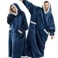 Winter TV Hoodie Blanket Winter Warm Home Clothes Women Men Oversized Pullover With Pockets - MANDOTOS