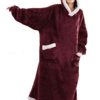 Winter TV Hoodie Blanket Winter Warm Home Clothes Women Men Oversized Pullover With Pockets - MANDOTOS