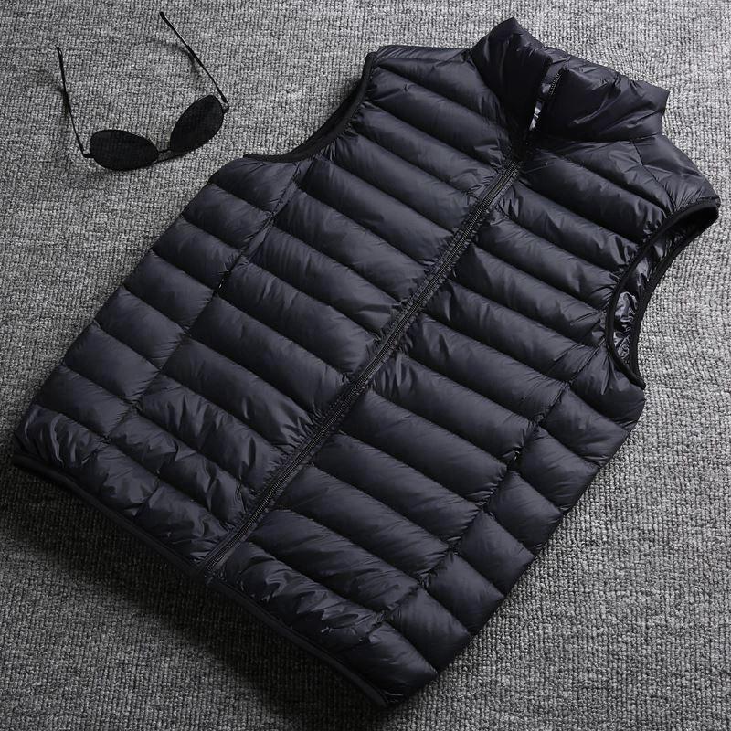 Winter White Duck Down Ultralight Sleeveless Vest - Embrace Effortless Style & Warmth - MANDOTOS